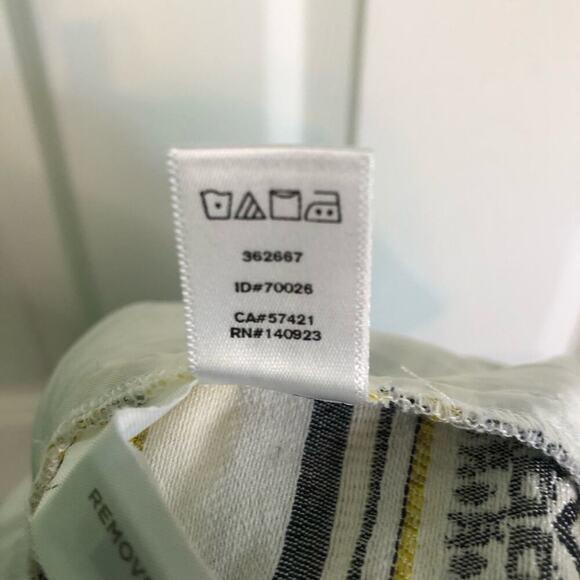 Ann Taylor LOFT The Riviera Short Size 6 Yellow Boho Tribal Stripes Brocade - Picture 8 of 8